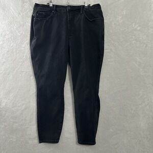 Judy Blue Skinny Jeans Women's Size 18W ( Fits 35x27) Black Flat Front Stretch